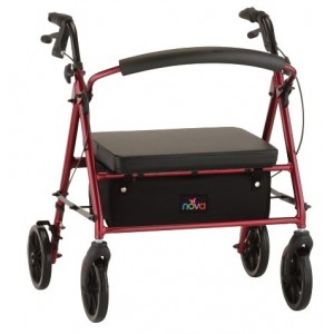 VIBE WIDE ROLLING WALKER RED