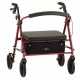 VIBE WIDE ROLLING WALKER RED