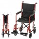 TRANSPORT CHAIR 17" LTWT RED