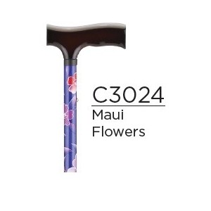 CANE FOLDING MAUI FLOWERS