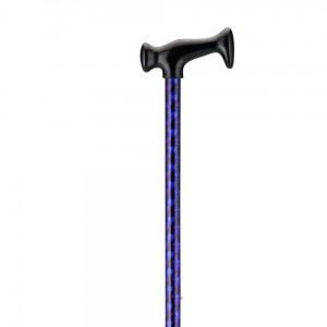 CANE T-GRIP BLACK AND BLUE