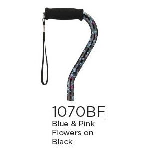 CANE OFFSET BLACK WITH FLOWERS